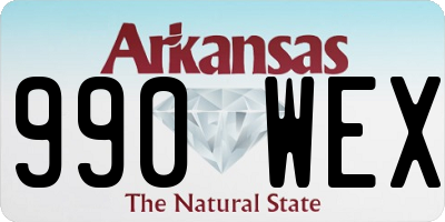 AR license plate 990WEX