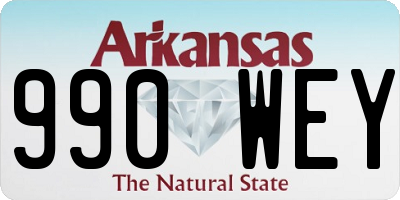 AR license plate 990WEY