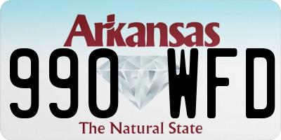 AR license plate 990WFD