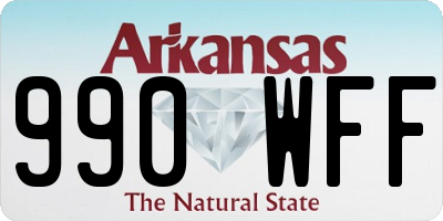AR license plate 990WFF