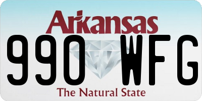 AR license plate 990WFG