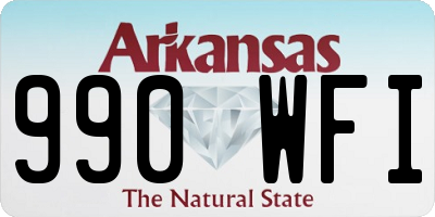 AR license plate 990WFI