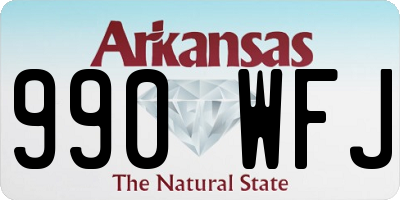 AR license plate 990WFJ