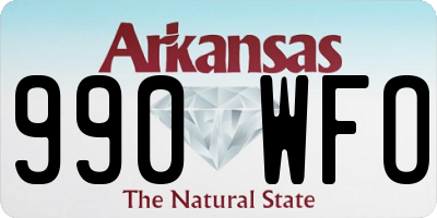 AR license plate 990WFO