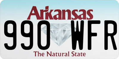 AR license plate 990WFR