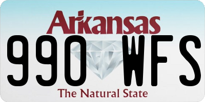 AR license plate 990WFS