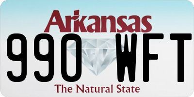 AR license plate 990WFT