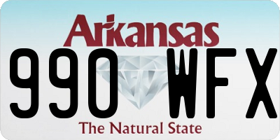 AR license plate 990WFX