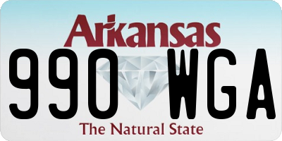 AR license plate 990WGA