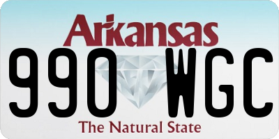 AR license plate 990WGC