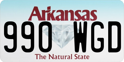 AR license plate 990WGD