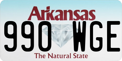 AR license plate 990WGE