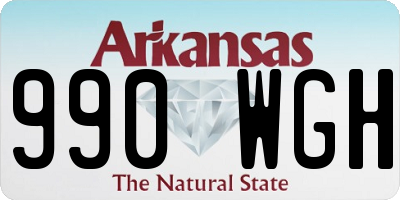 AR license plate 990WGH