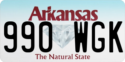 AR license plate 990WGK
