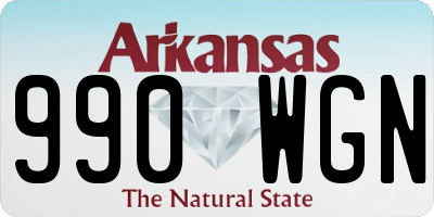 AR license plate 990WGN