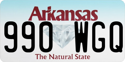 AR license plate 990WGQ