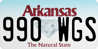 AR license plate 990WGS