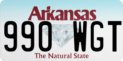 AR license plate 990WGT
