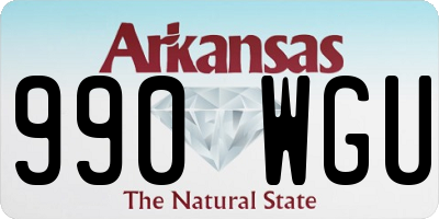AR license plate 990WGU