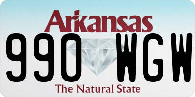 AR license plate 990WGW