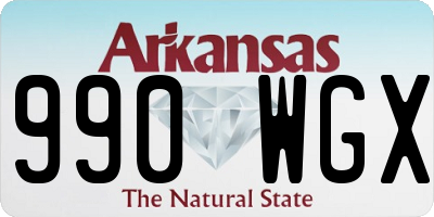 AR license plate 990WGX