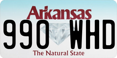 AR license plate 990WHD