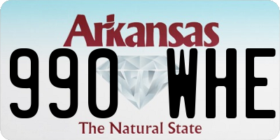 AR license plate 990WHE