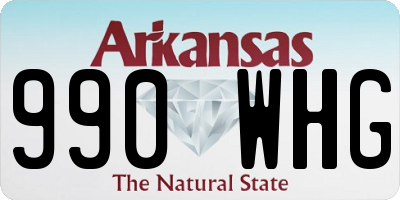 AR license plate 990WHG