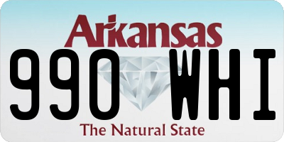 AR license plate 990WHI