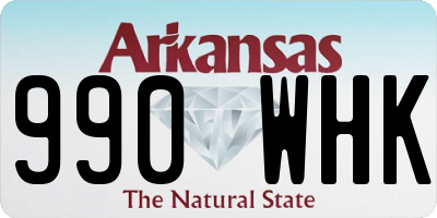 AR license plate 990WHK