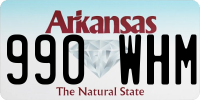 AR license plate 990WHM