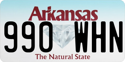 AR license plate 990WHN