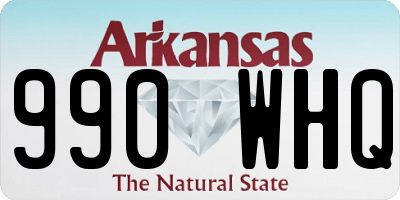 AR license plate 990WHQ