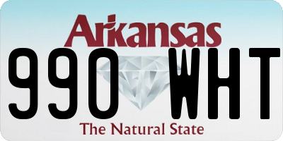 AR license plate 990WHT