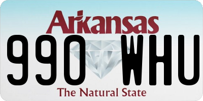 AR license plate 990WHU