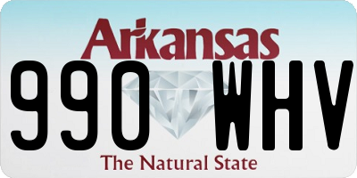 AR license plate 990WHV
