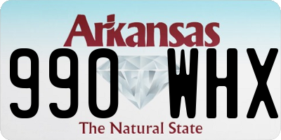 AR license plate 990WHX