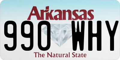 AR license plate 990WHY