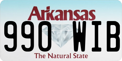 AR license plate 990WIB