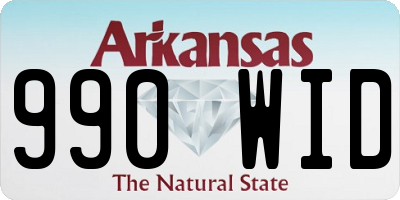 AR license plate 990WID