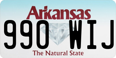 AR license plate 990WIJ