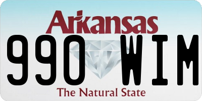 AR license plate 990WIM