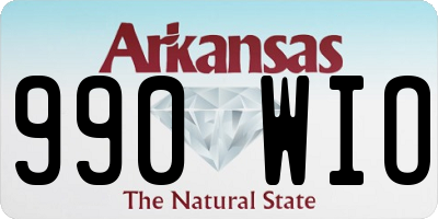 AR license plate 990WIO