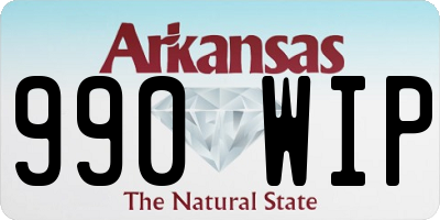 AR license plate 990WIP