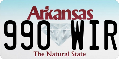 AR license plate 990WIR