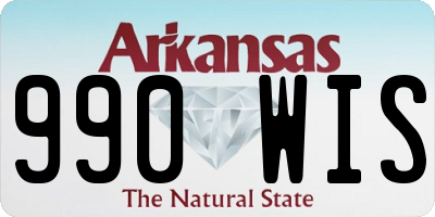 AR license plate 990WIS