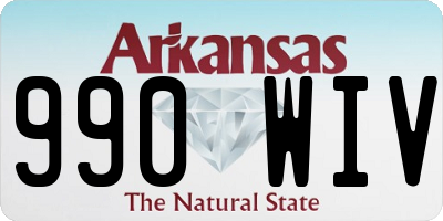 AR license plate 990WIV
