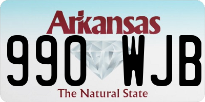 AR license plate 990WJB