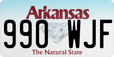 AR license plate 990WJF