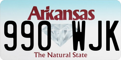AR license plate 990WJK